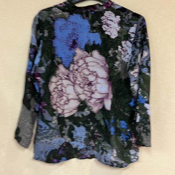 Citron womams 100% SILK sheer button blouse size M - Picture 6 of 7